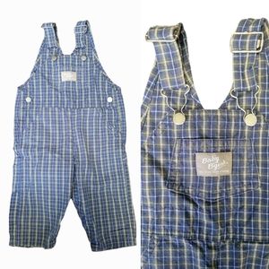 Vintage 1990s OshKosh B'gosh plaid baby bib overalls